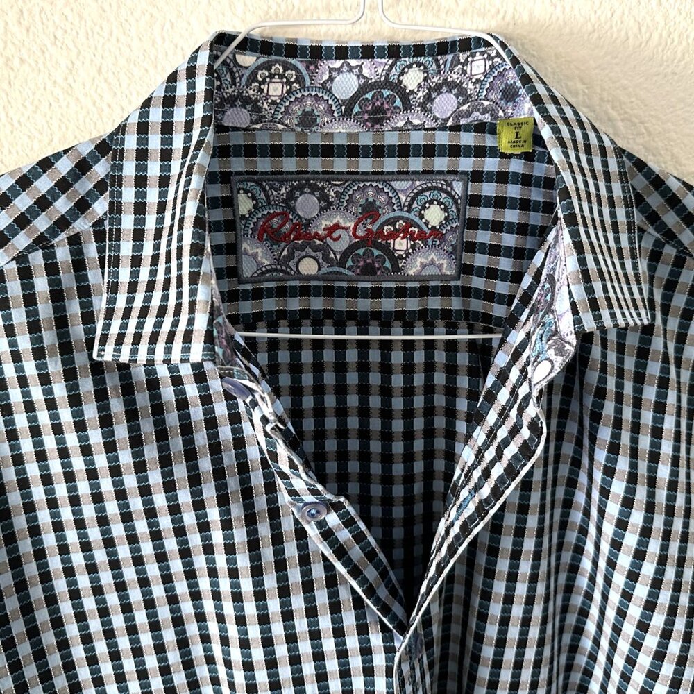 Robert Graham - Long Sleeve Button Up Shirt - Classic Fit - Size L